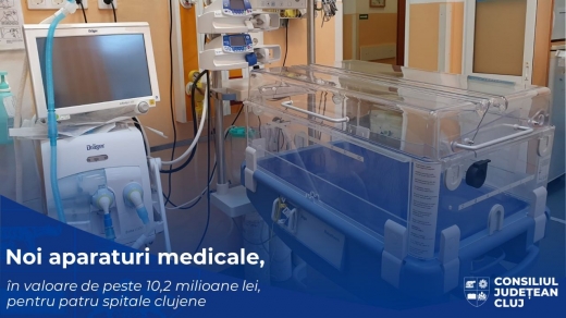 Patru spitale din Cluj vor avea echipament și aparatură medicală COVID19 de peste 10 milioane de lei